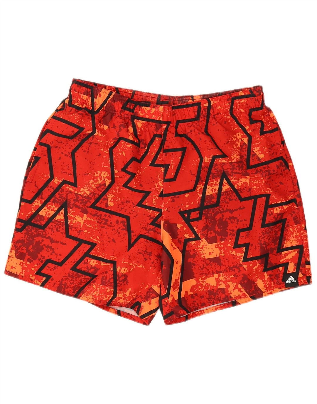 Adidas Mens Swimming Shorts Medium Red Geometric