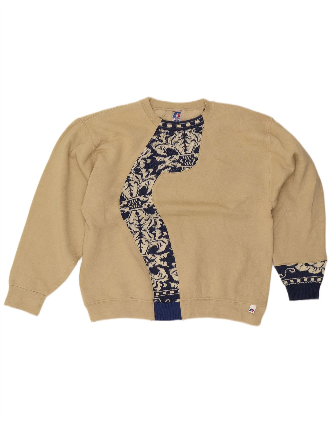 Russell Athletic Womens Dri-Power Sweatshirt Jumper UK 14 Medium Beige