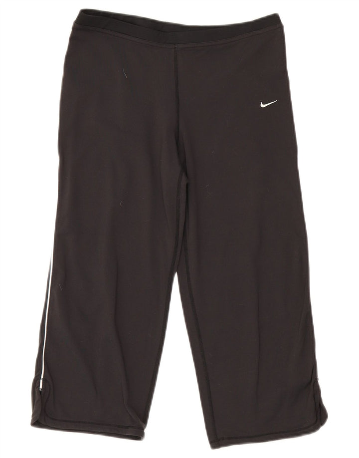 Nike Womens Capri Leggings UK 8/10 Small Black Nylon