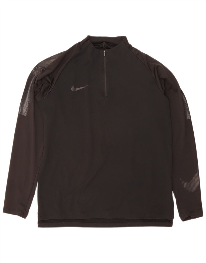Nike Mens Dri Fit Graphic Pullover Tracksuit Top Medium Black Colourblock