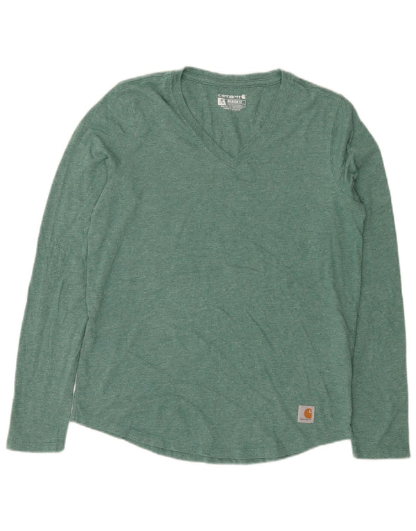 Carhartt Womens Relaxed Fit Top Langærmet US 8/10 Medium Green Flecked