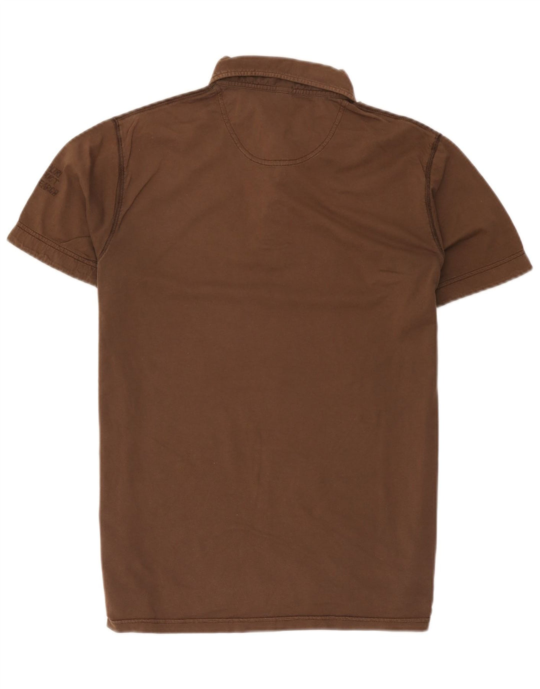 Napapijri Mens Polo Shirt Large Brown Cotton