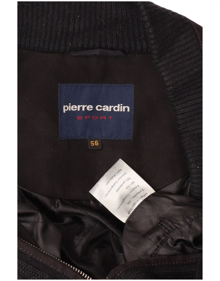 Pierre Cardin Pull Cardigan Homme IT 56 XL Noir Polyester