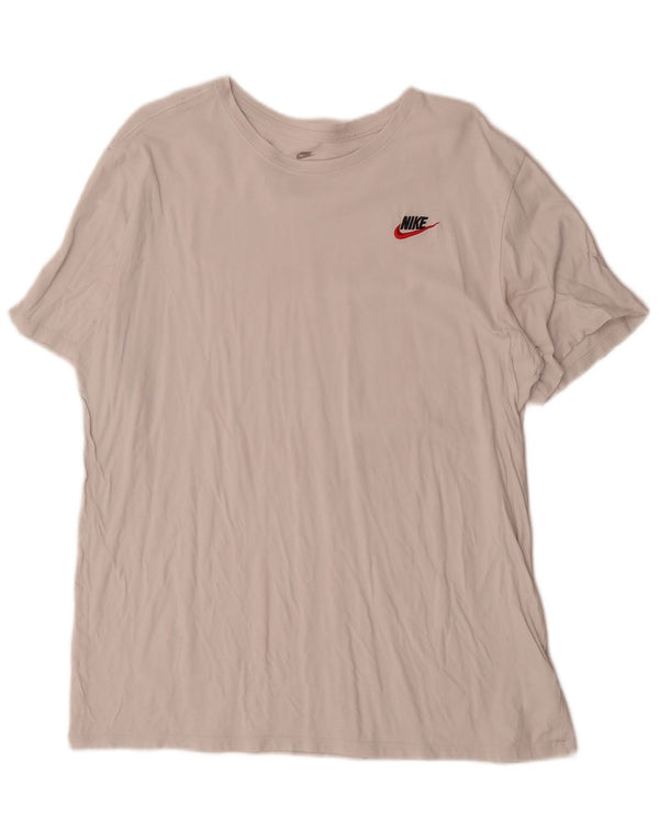 Nike T-shirt top i atletisk snit til mænd XL Hvid bomuld