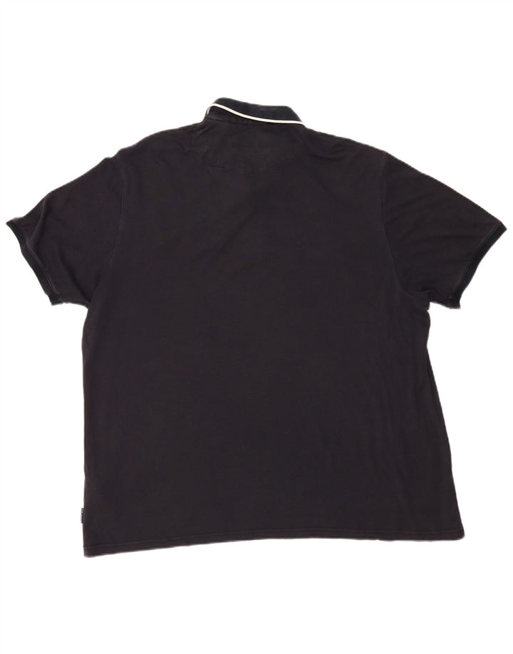 Ted Baker Herre Polo Shirt Størrelse 6 2XL Sort Bomuld