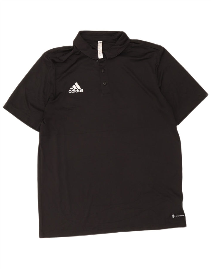 Adidas Mens Aeroready Polo Shirt Large Black Polyester