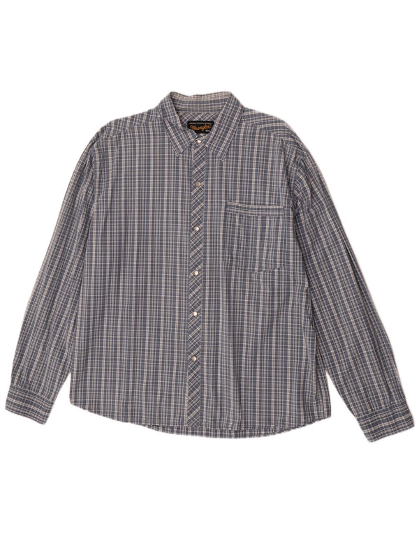 Wrangler Chemise Homme 2XL Bleu Carreaux Coton