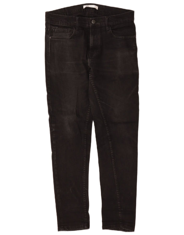 Jeans slim da uomo Zara EU 44 Large W34 L31 cotone nero