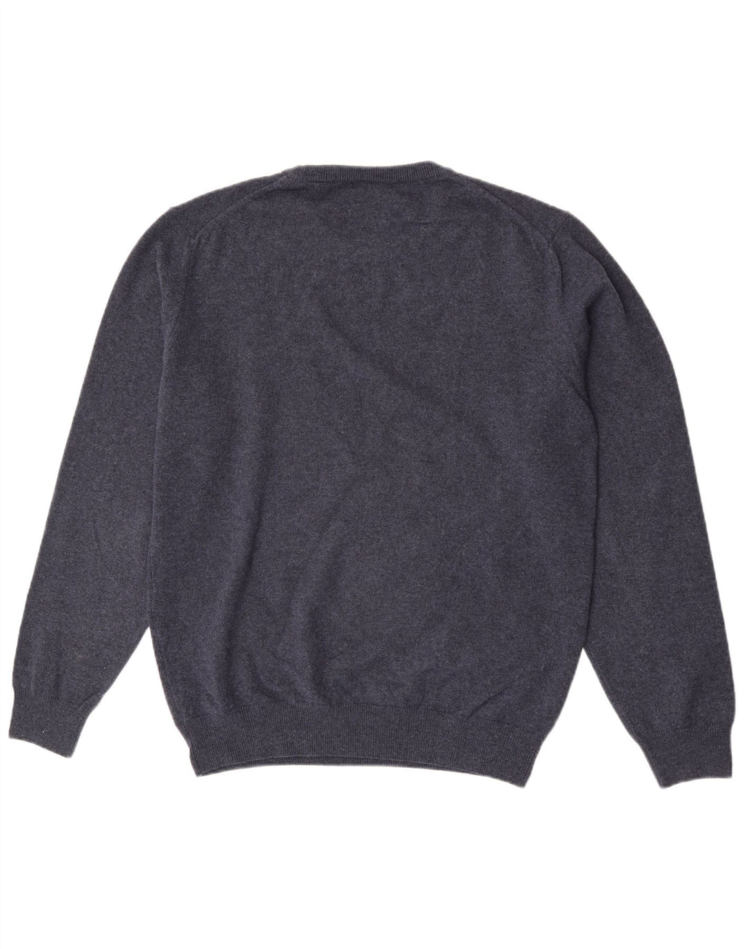 Gant Mens Crew Neck Jumper Sweater Large Navy Blue Lambswool