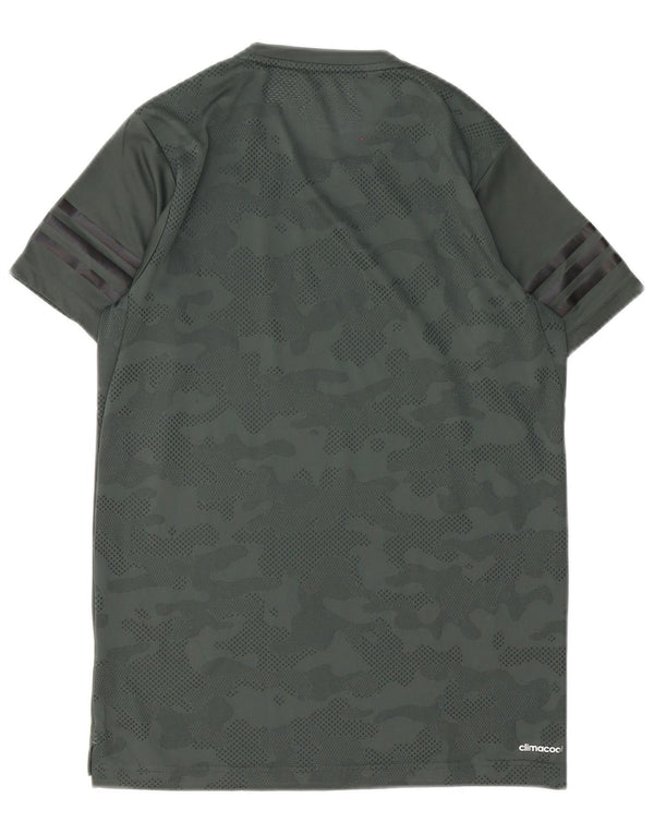 T-shirt Adidas Climacool da uomo Top XS verde mimetico in poliestere