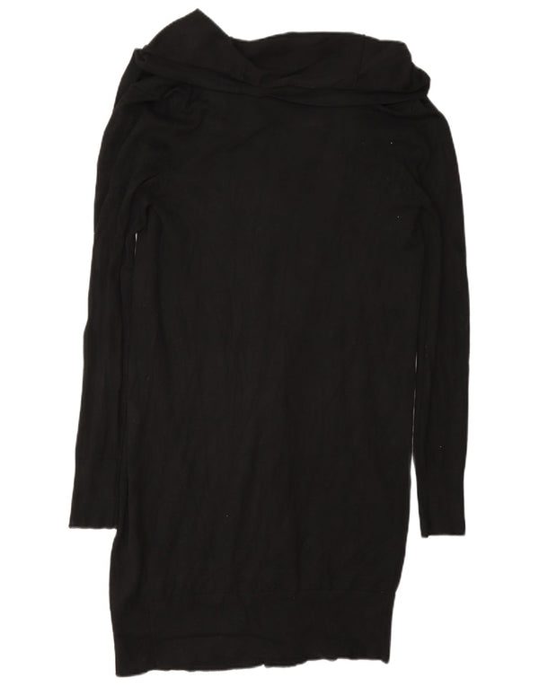 Damski sweter o przedłużonym fasonie Zara UK 12, średnia czarna wiskoza