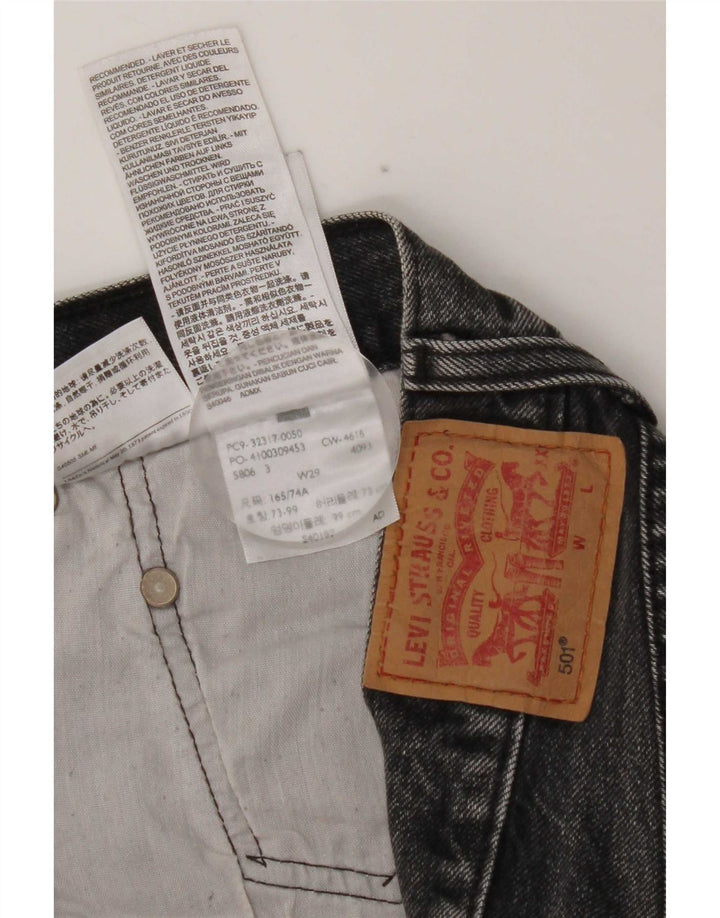 Женские джинсовые шорты Levi's 501 W29, хлопок среднего серого цвета