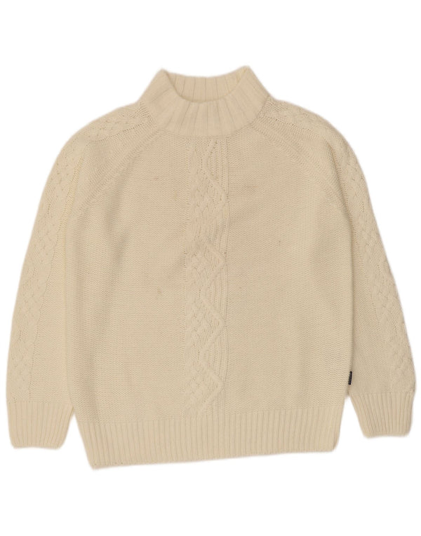 Maglione da donna Carrera con collo dolcevita UK 14 Acrilico bianco sporco medio