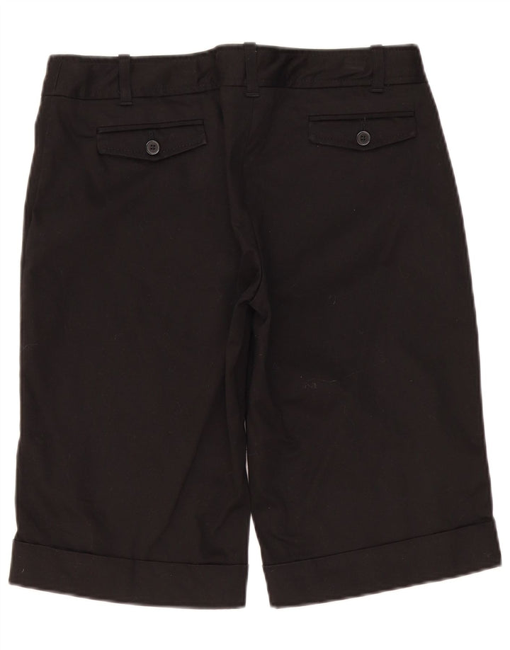 Oasis Womens Casual Shorts UK 12 Medium W34  Black Cotton