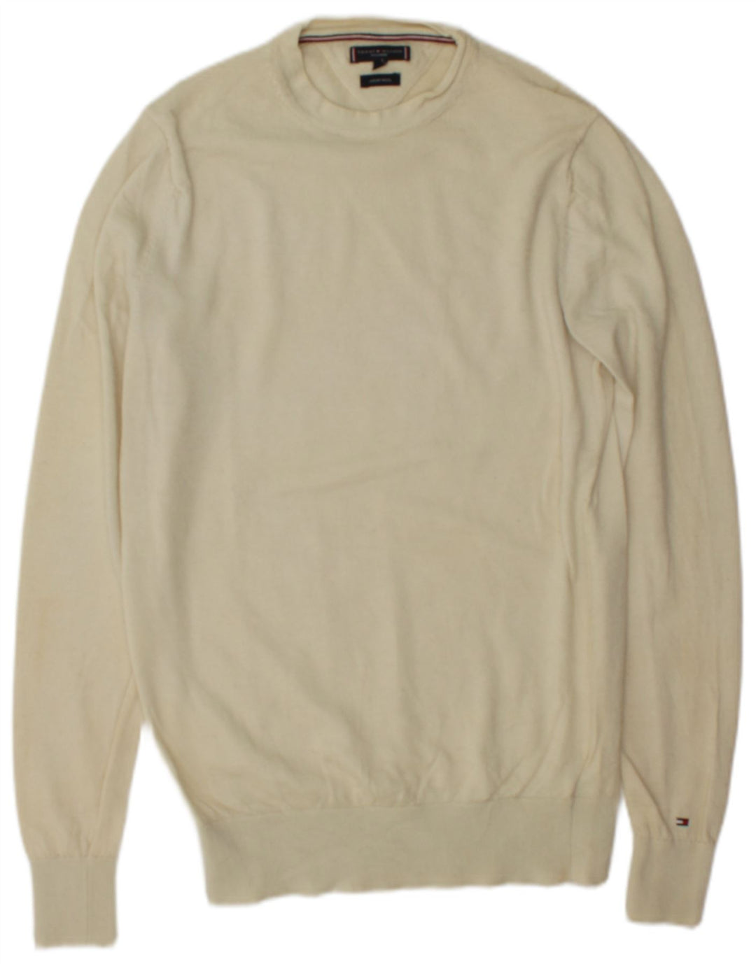 Tommy Hilfiger Herre skræddersyet Crew Neck sweater Medium Off White Uld