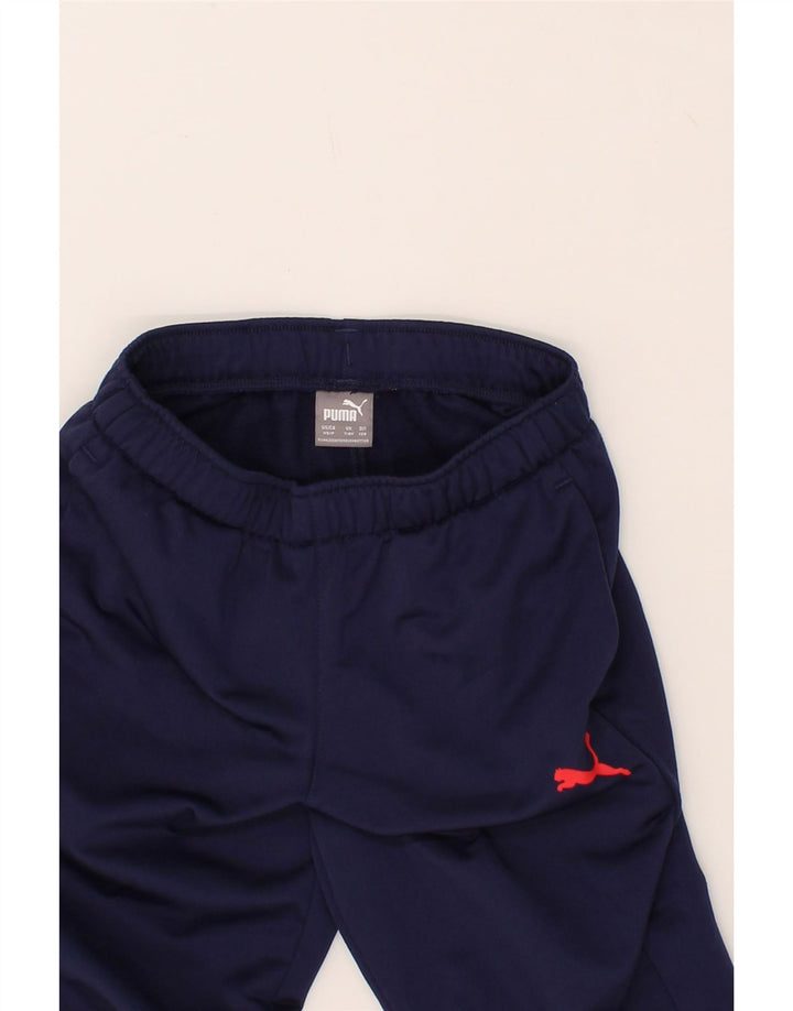 PUMA Boys Tracksuit Trousers 7-8 Years Navy Blue Vintage Puma and Second-Hand Puma from Messina Hembry 