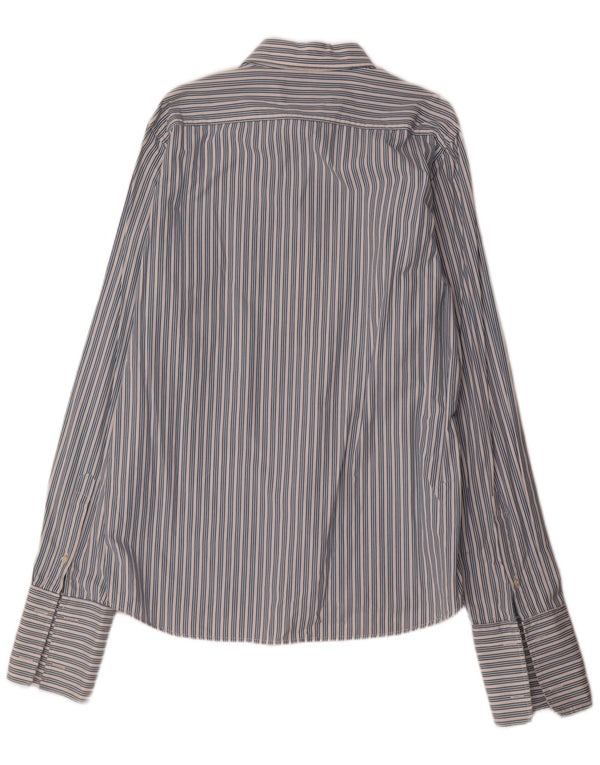 Jack Wills Chemise formelle pour homme XL en coton rayé bleu