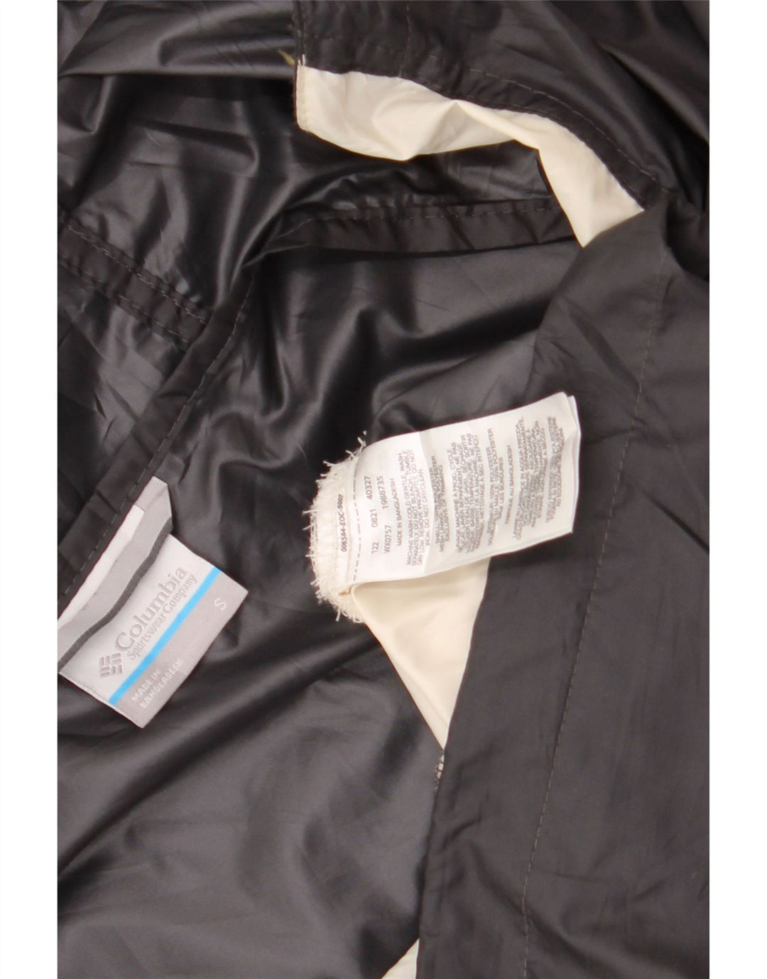 Columbia Ανδρικό μπουφάν βροχής με κουκούλα UK 36 Small White Colourblock Polyester