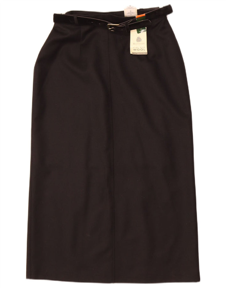 St. Bernard Damen Midirock US 12 Large W30 Schwarze Wolle