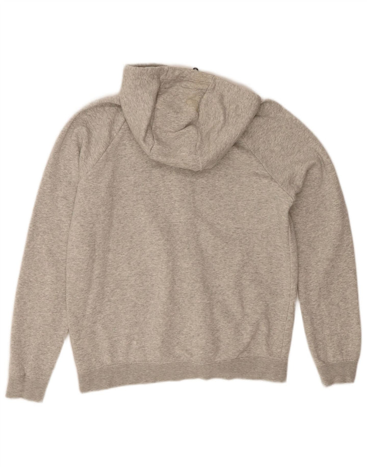 Suéter feminino Nike com capuz e zíper UK 14 algodão cinza médio