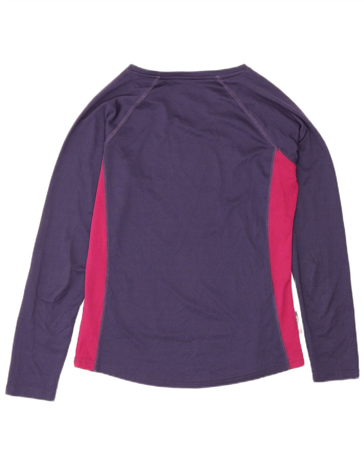 Mountain Warehouse Womens Top Long Sleeve UK 12 Medium Purple Colourblock