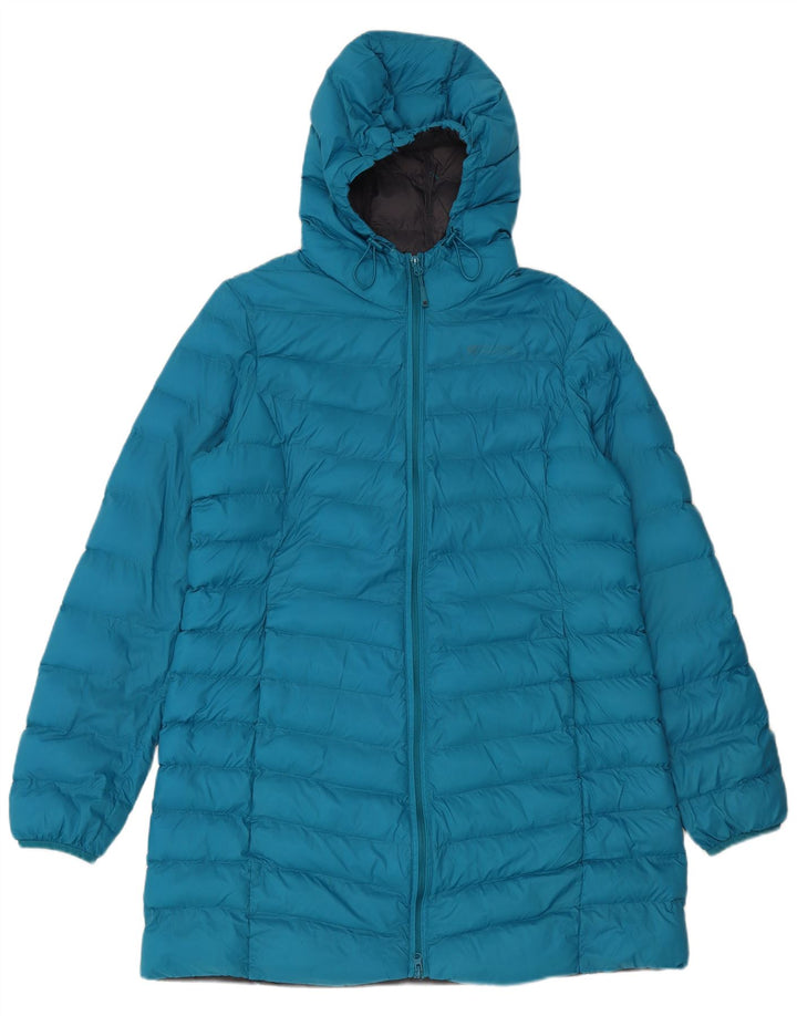 Mountain Warehouse Womens Longline Polstret frakke UK 16 Large Blue Nylon