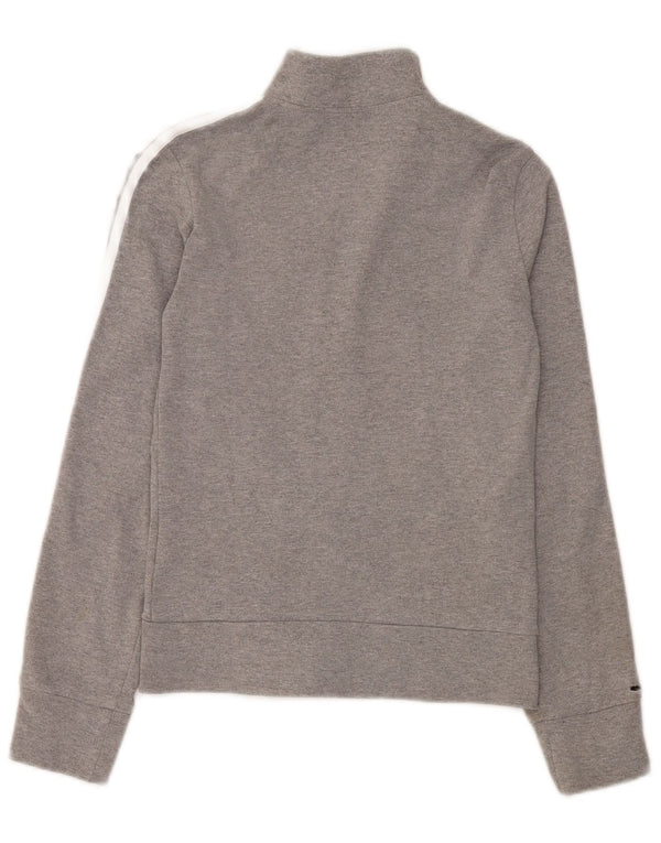 Giacca da ginnastica da donna con vestibilità regolare Adidas UK 8 Small Grigio Cotone