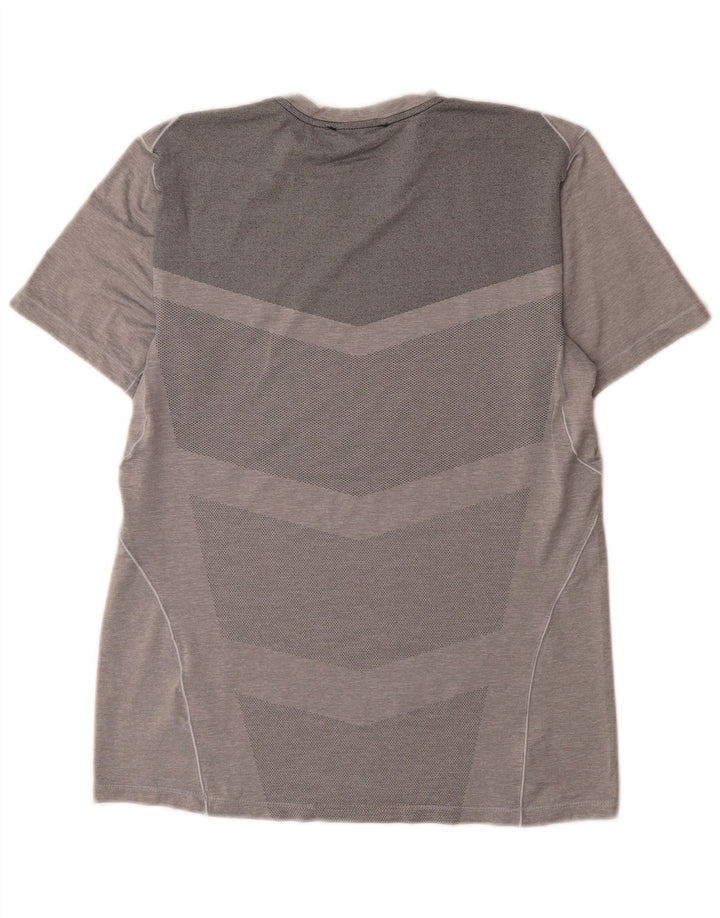 Nike Mens Dri Fit T-Shirt Top Medium Grey Polyester