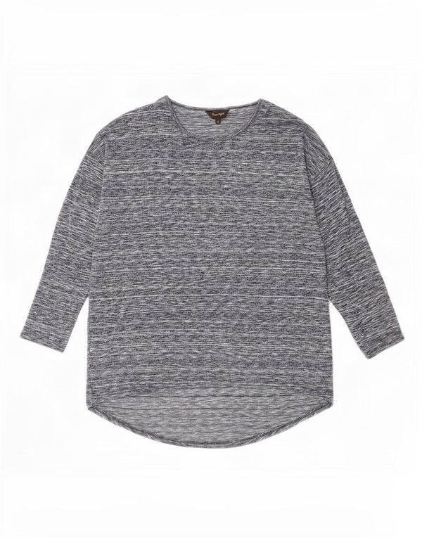 Top da donna a maniche lunghe Phase Eight UK 12 Viscosa screziata grigio medio