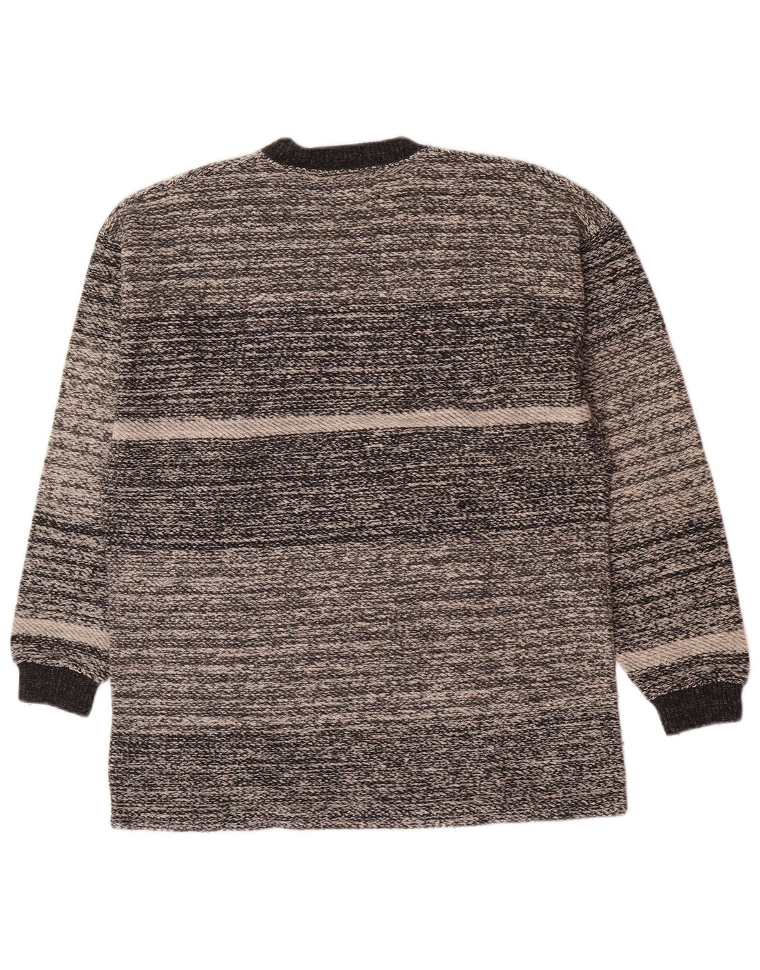 Levi's Mens Crew Neck Jumper Sweater Medium Grey Striped Cotton