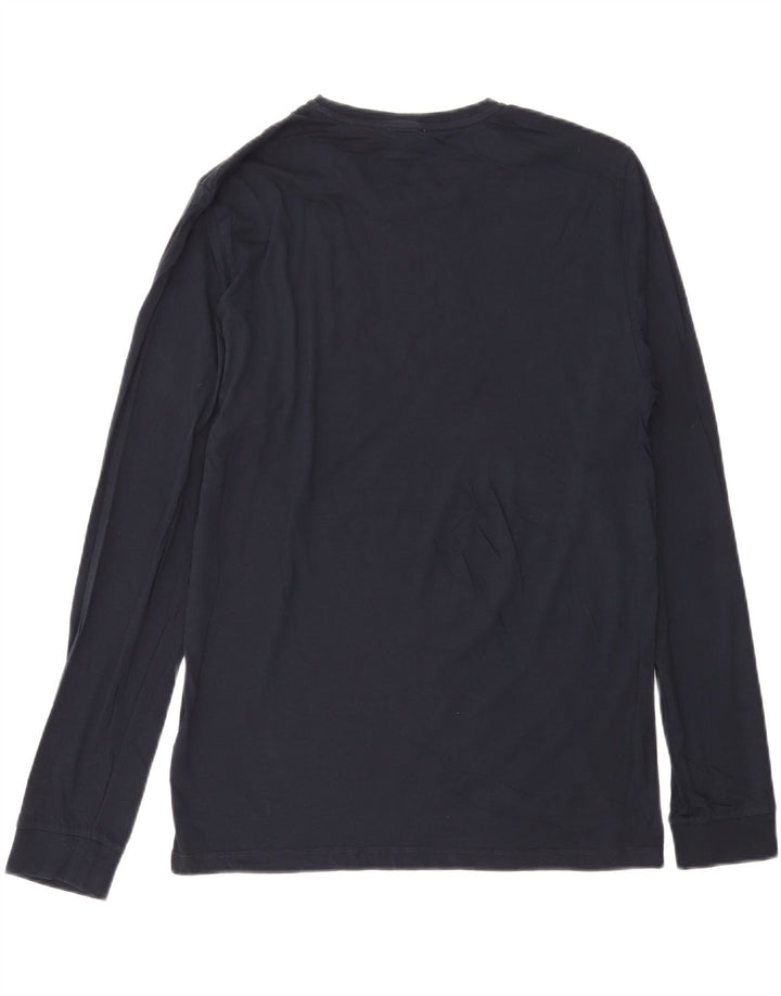Reiss Mens Top Long Sleeve XL Navy Blue Cotton