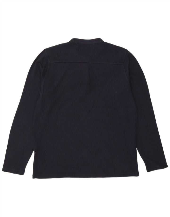 Maglia da uomo a maniche lunghe All Saints piccola in cotone blu navy