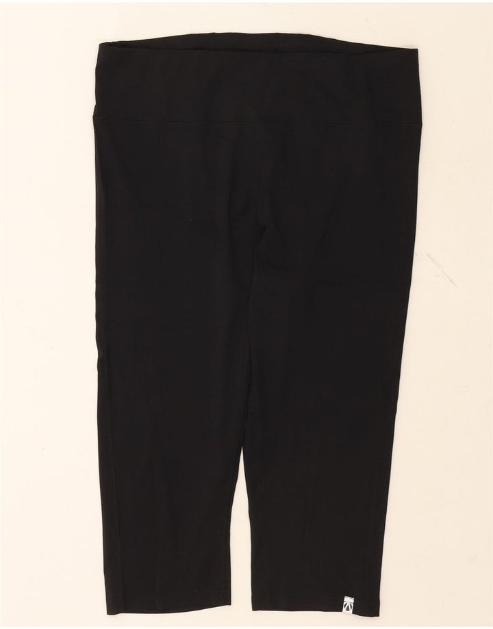 Marks & Spencer Dame Capri Leggings UK 16 Large Black Polyester