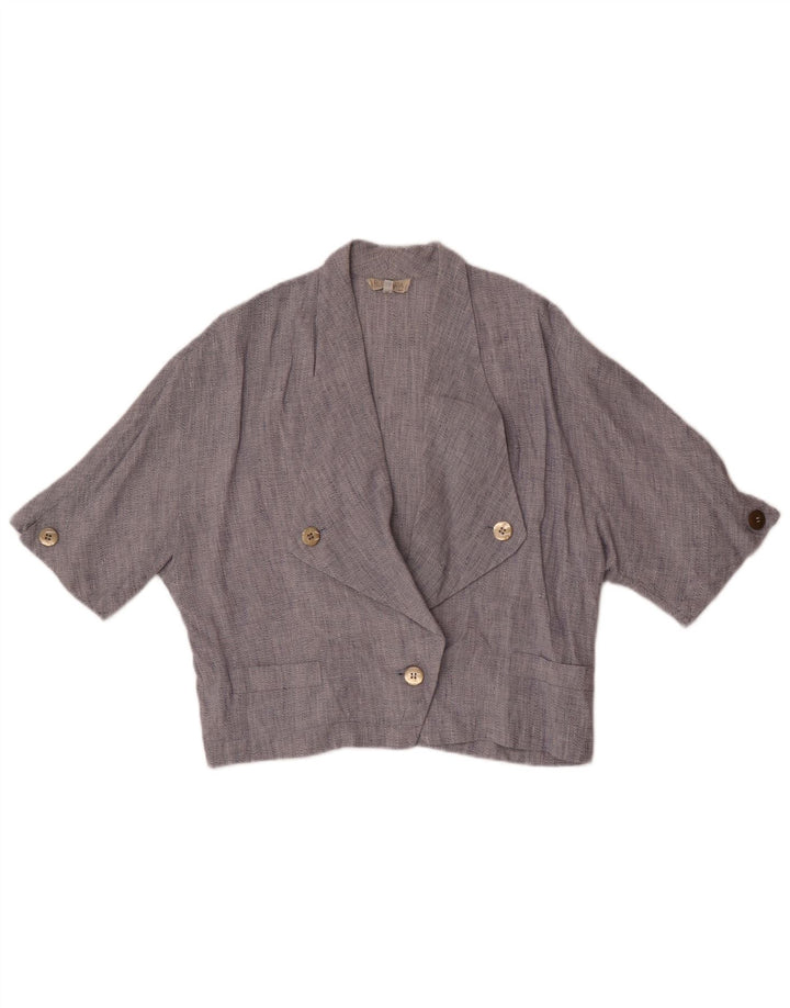 Vintage Womens Oversized 1 Button Blazer Jacket IT 44 Medium Navy Blue