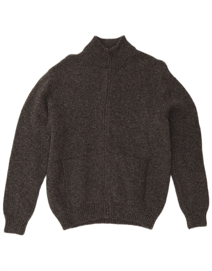 L.L.Bean Herre cardigan sweater Medium Grey Flecked Lammeuld