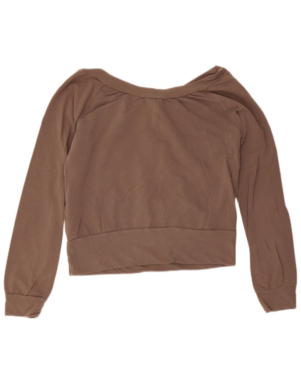 Top corto da donna Liu Jo UK 18 XL cotone a righe marrone