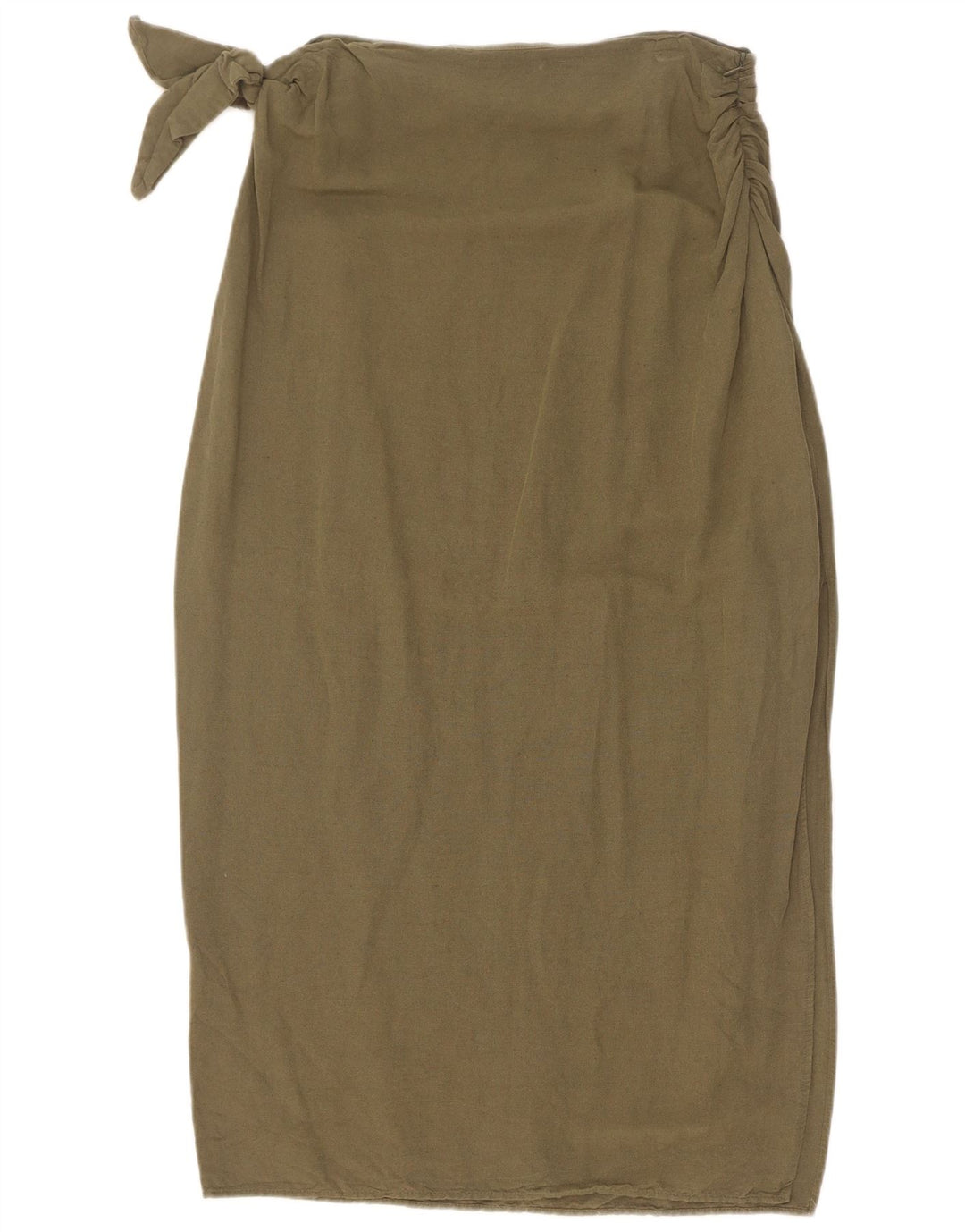 Zara Midi-nederdel Medium W28 Khaki til kvinder