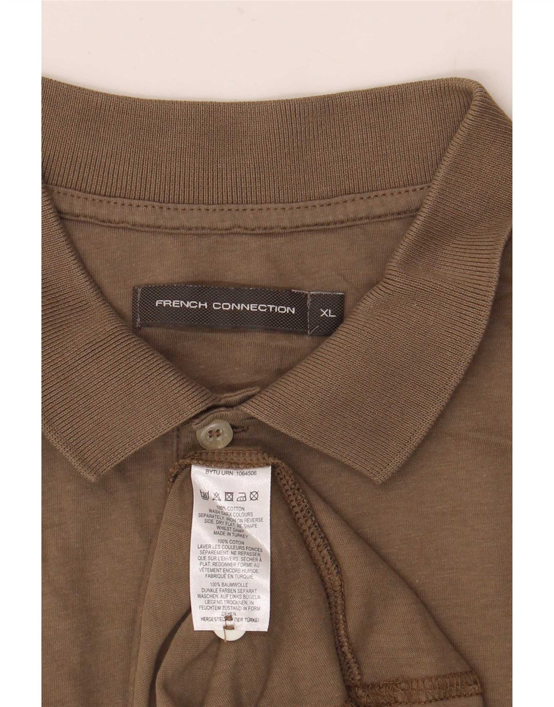 Polo da uomo French Connection XL in cotone marrone