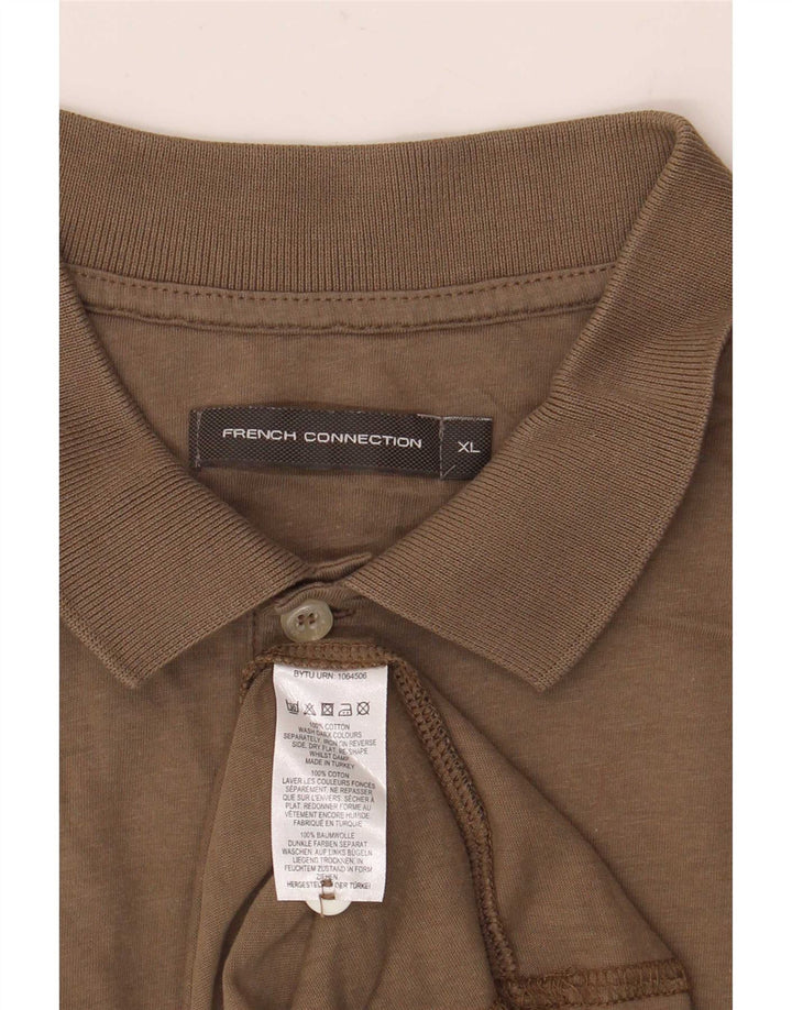 Polo da uomo French Connection XL in cotone marrone