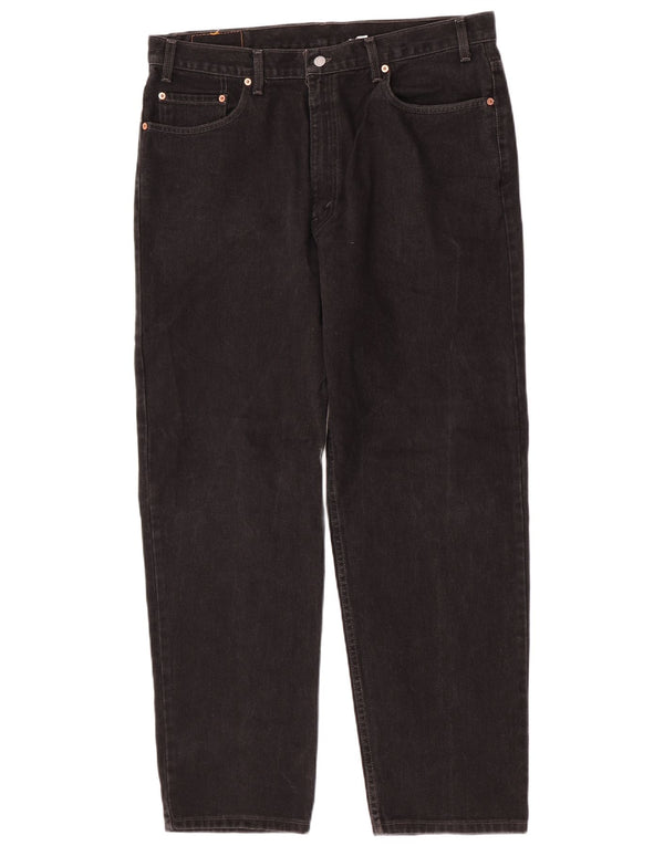 Levi's Mens 550 Relaxed Fit Straight Jeans W40 L32 Black Cotton