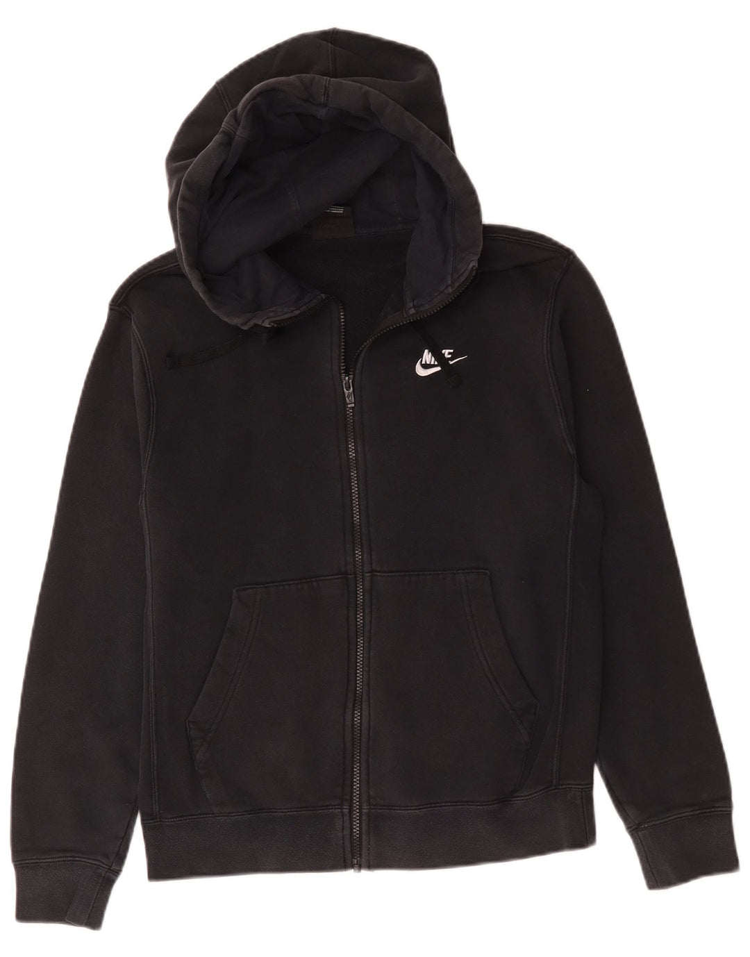 Nike Pull à capuche zippé pour homme Petit coton noir