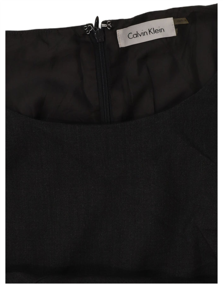 CALVIN KLEIN Womens Sheath Dress UK 16 Large Grey