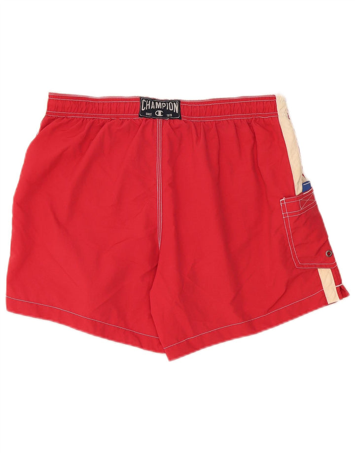 Champion Mens Swimming Shorts Large Red Polyester