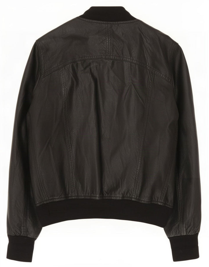 Vintage Womens Leather Jacket UK 14 Medium Black