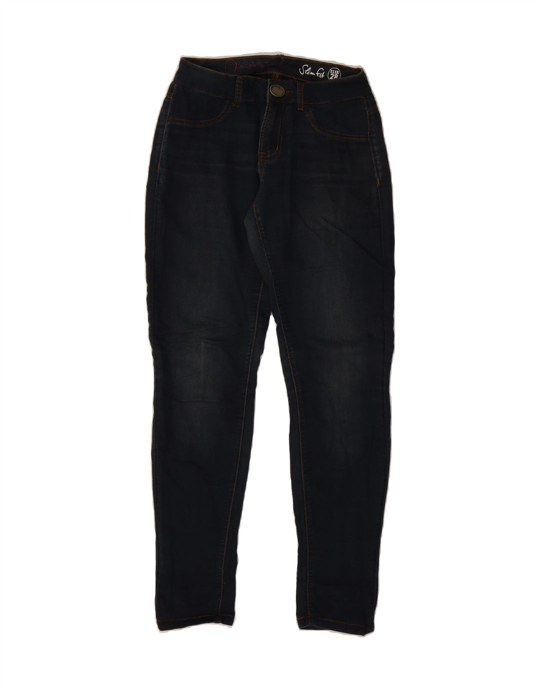 DESIGUAL Womens Slim Jeans W28 L31 Navy Blue Cotton Vintage Desigual and Second-Hand Desigual from Messina Hembry 