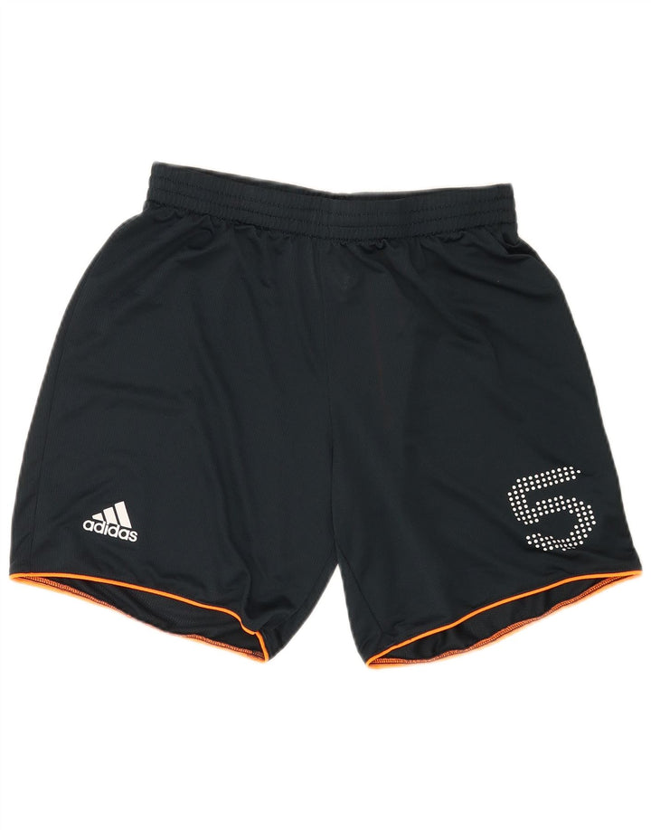 Adidas Mens Graphic Sport Shorts Medium  Navy Blue Polyester