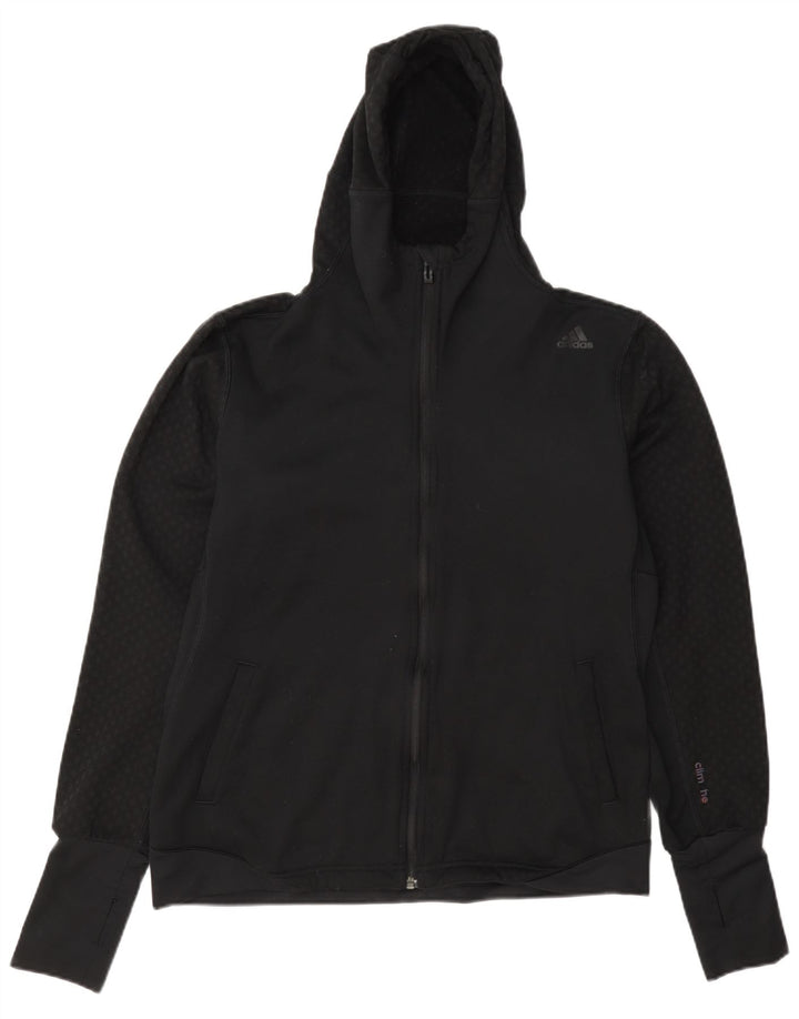 Adidas Womens Climashell Zip Hoodie Sweater UK 12/14 Medium Black