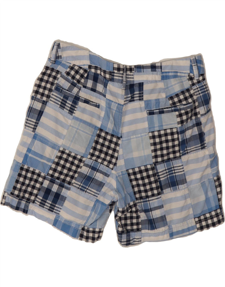 L.L.BEAN Womens Favorite Fit Chino Shorts US 10 Large W34  Blue Patchwork Vintage L.L.Bean and Second-Hand L.L.Bean from Messina Hembry 