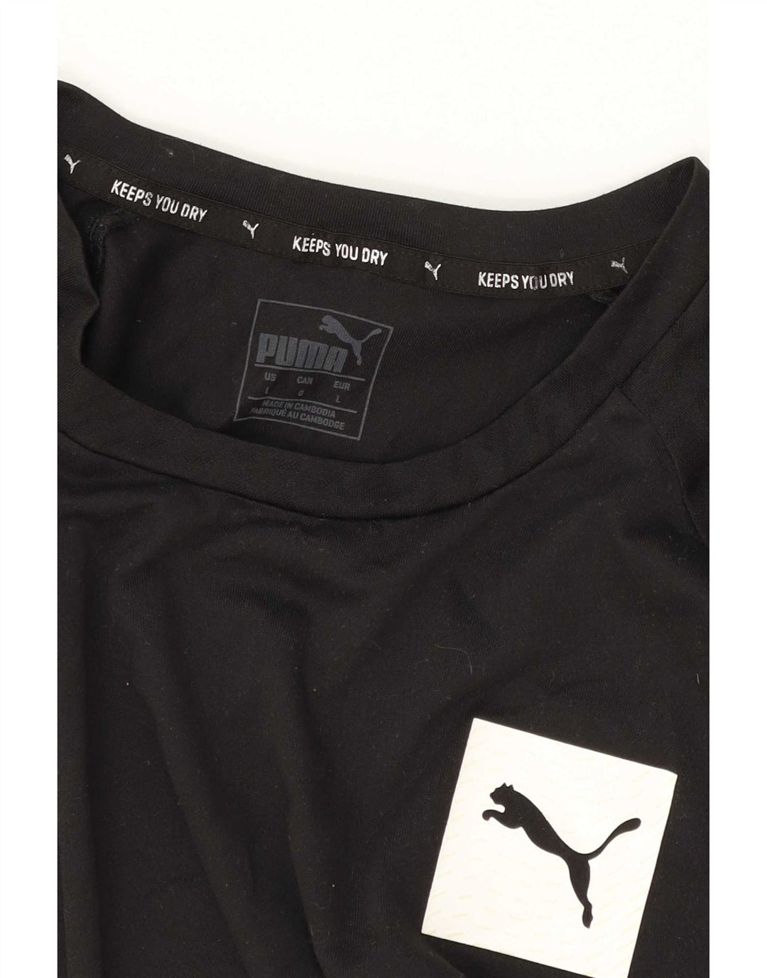 Puma Mens T-Shirt Top Large Black