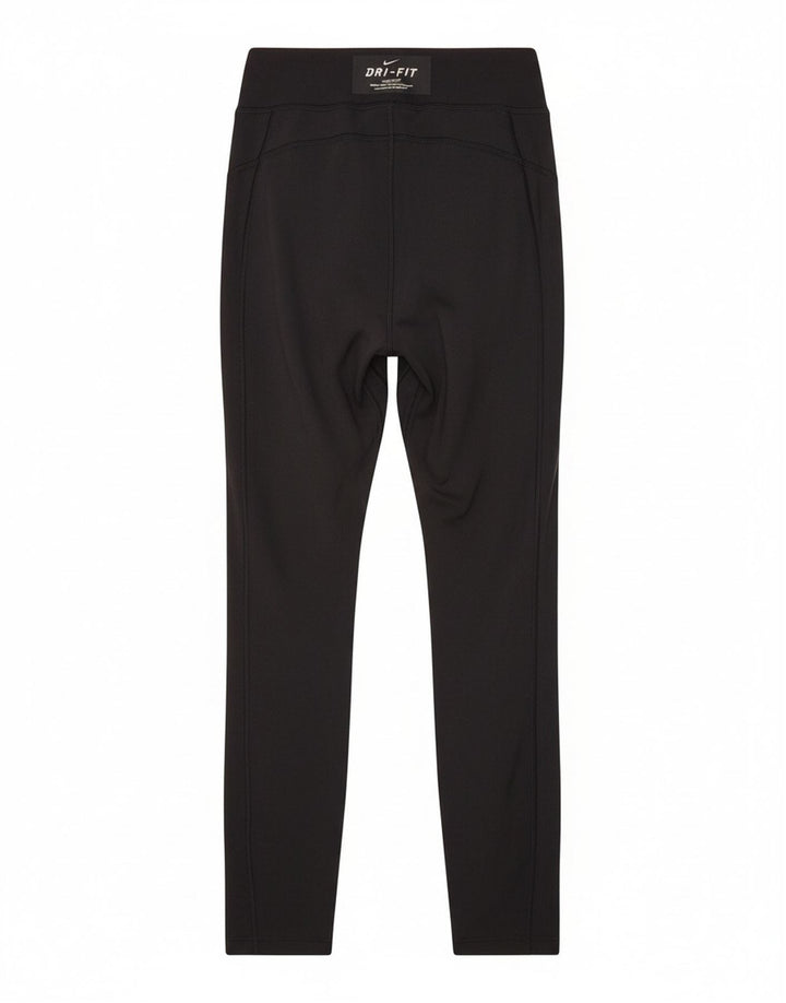 NIKE Womens Leggings UK 12 Medium  Black Colourblock
